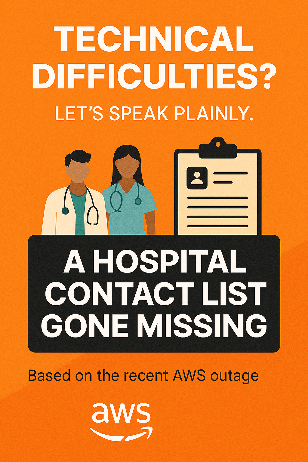 two hospital workers standing next to an empty contact list