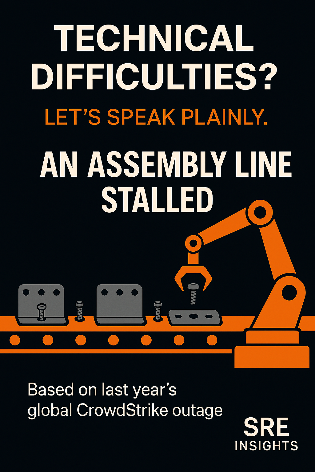 Picture shows a robotic arm trying to attach a bolt